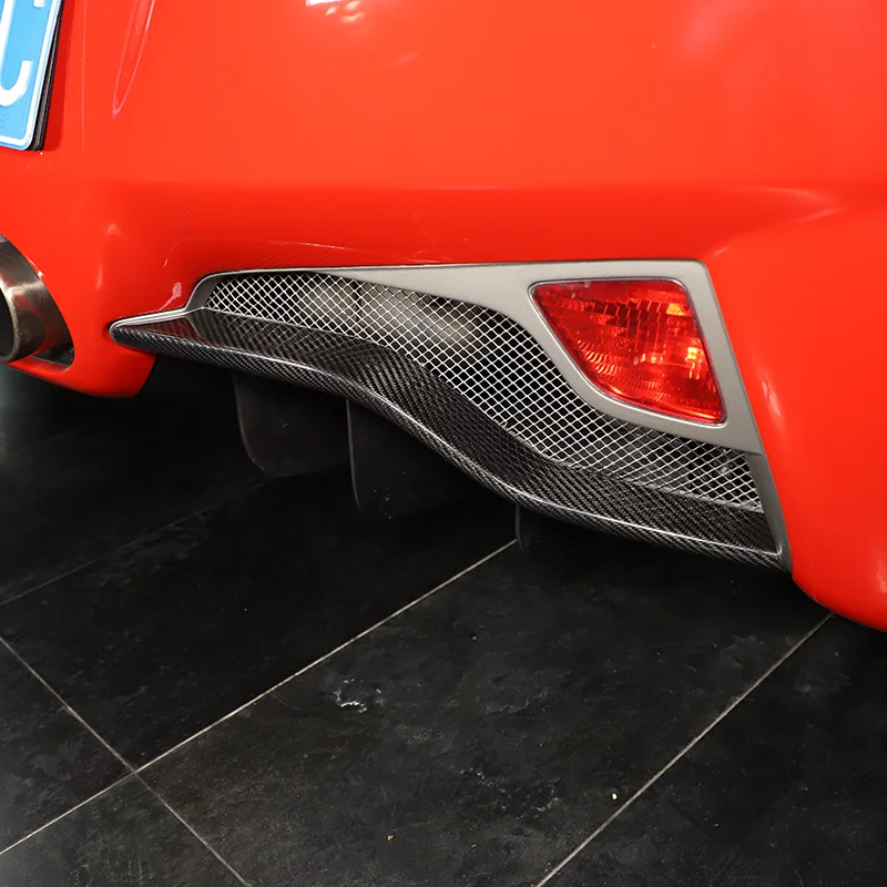 Real Carbon Fiberr Car Rear Bumper Splitter Lip Diffuser Spoiler Cover Decoration Car Accessories For Ferrari 458 2011-2016