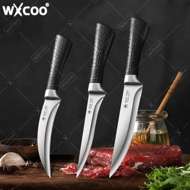 Professional Boning Knife with Kitchen Slaughtering Knife Non-slip handle Stainless Steel Fruit Slicing Knife with Cover
