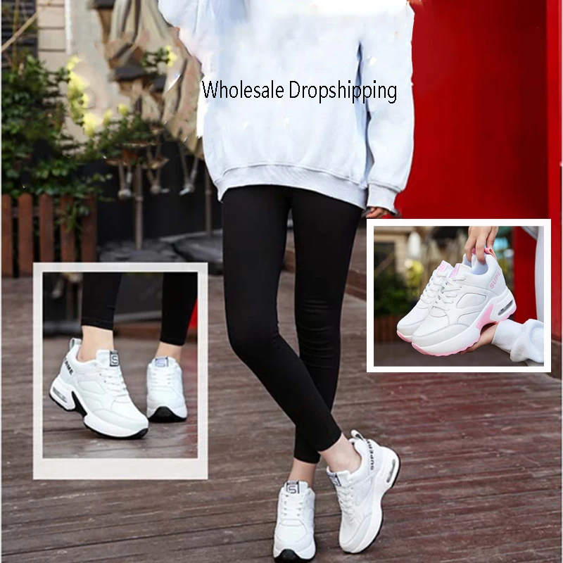 

Women Mesh Breathable Casual Sneakers Women Spring Platform Heels Wedges Height Increasing 2023 Knitted Ladies Shoes