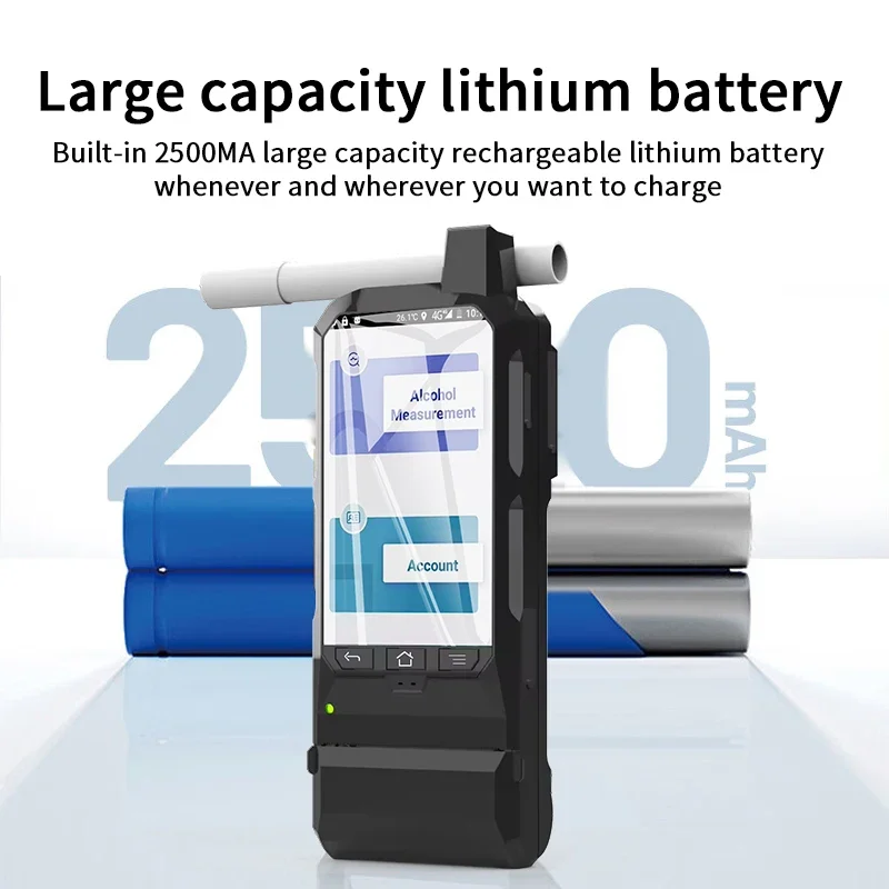 2024 Professional Alcohol Tester Built-in Printer SIM Card Support Real-Time Data Viewing GPS Beidou Positioning 4-inch OLED