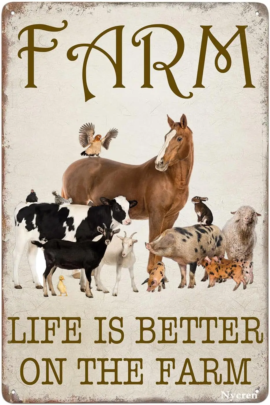 Metal Sign Farm Life Is Better on the Farm Retro Decor Art Sign Zoo Home Bedroom Office School Farmhouse Ranch Bar Cafe Clu sign