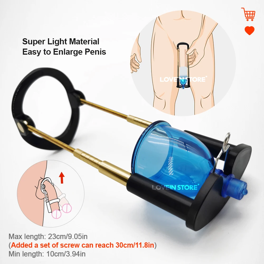 

Male Penis Extender Vacuum Cup Stretcher Enlarger Strap Enhancement Growth Pump Dick Extension Erection Device Men Sex Toys 18+