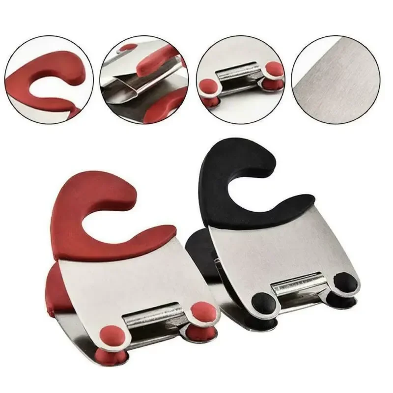 Silicone Rubber Kitchen Tools Holder Soup Tongs Pot Spoons Organizer with Clip Hook Design Heat Resistant Utensil Rest