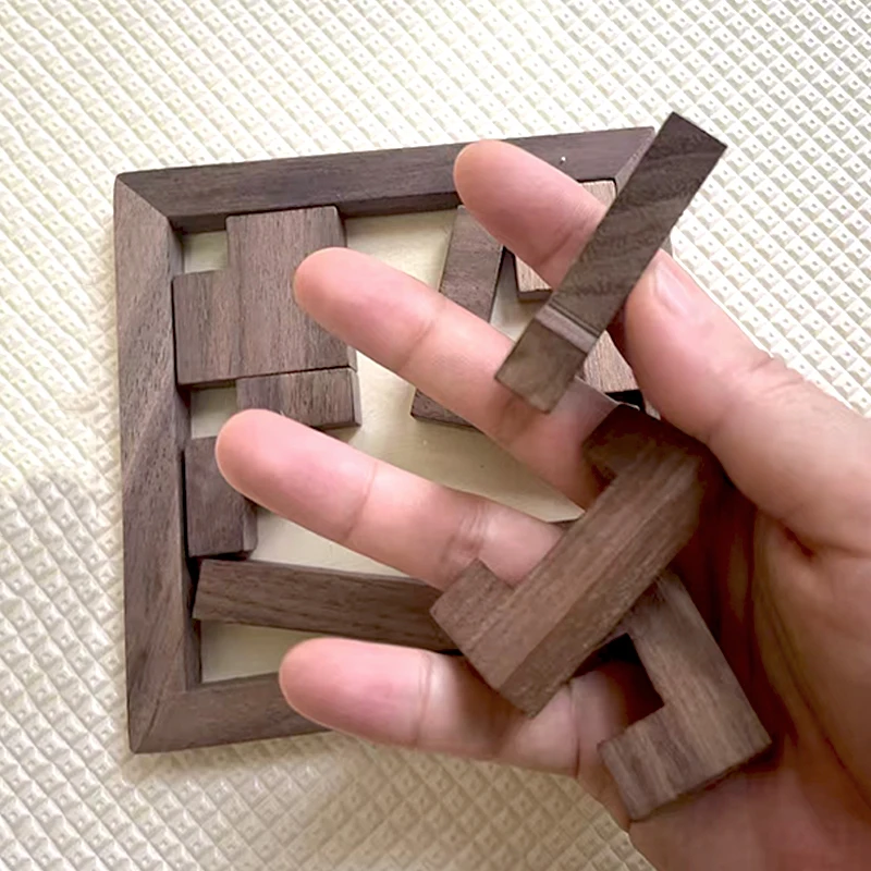 Blocs russes en bois, Puzzle, casse-tête Tangram, défi amusant, forme géométrique, jouets éducatifs cognitifs pour enfants