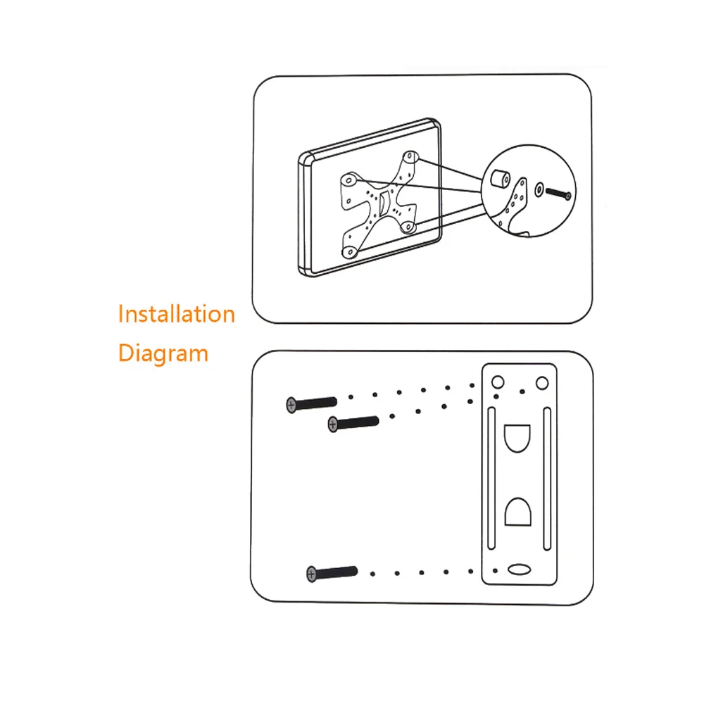 20กก.14-42นิ้วTV Wall Mount Bracketแบนแผงกรอบทีวีสนับสนุน15องศาเอียงสําหรับLCD LED MonitorแบนPan