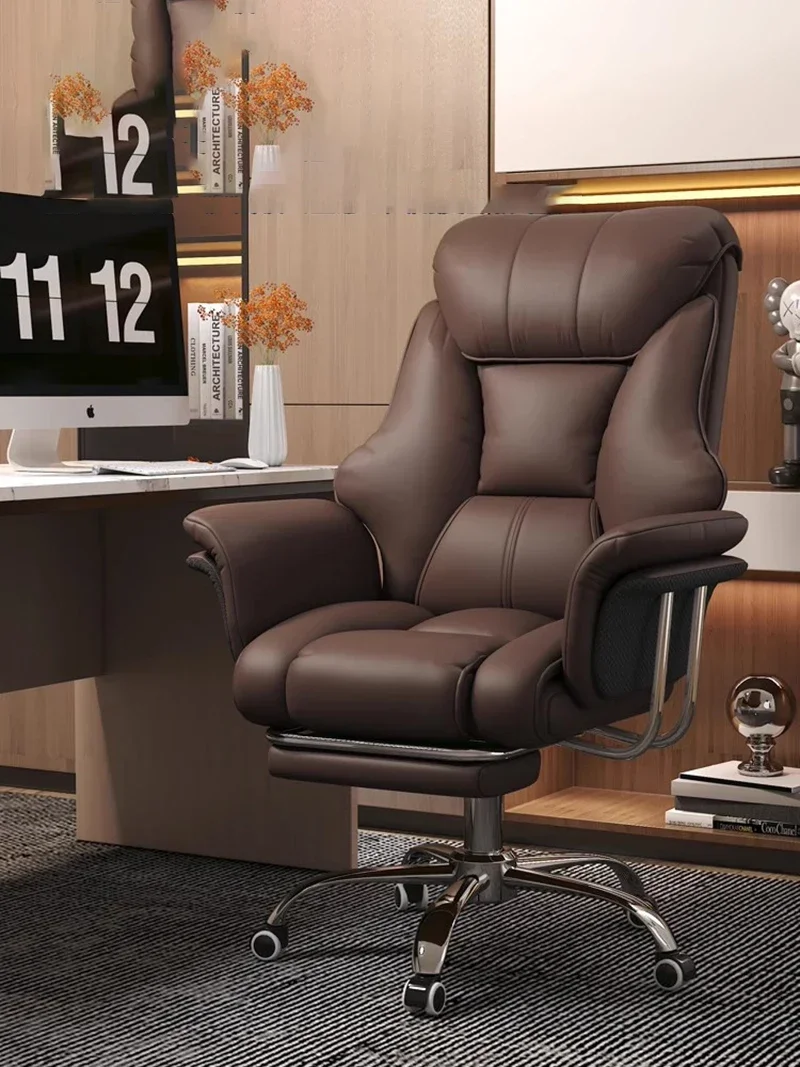 Silla De oficina cómoda y sedentaria para ordenador, mueble De oficina para juegos De jefe, taburete De tocador ajustable