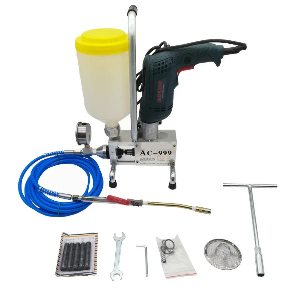 220V 910W High Pressure Grouting Machine, Electric Epoxy Polyurethane Injection Pump for Concrete Leak Repair