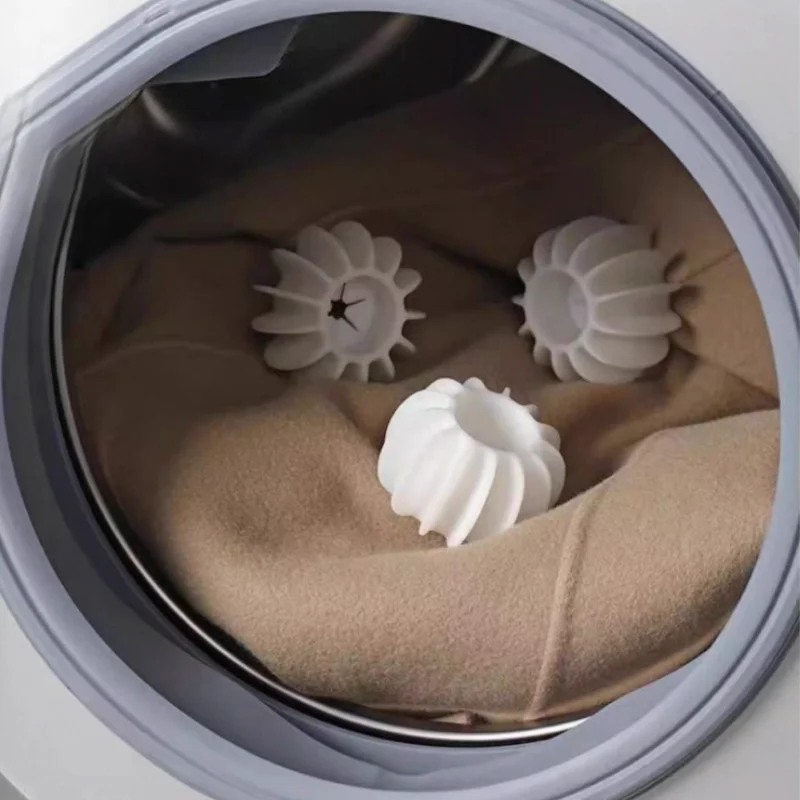 10 قطع من كرات الغسيل السيليكون القابلة لإعادة الاستخدام، تستخدم لإزالة شعر الحيوانات الأليفة ومنع الملابس من العقد. كرات الغسيل