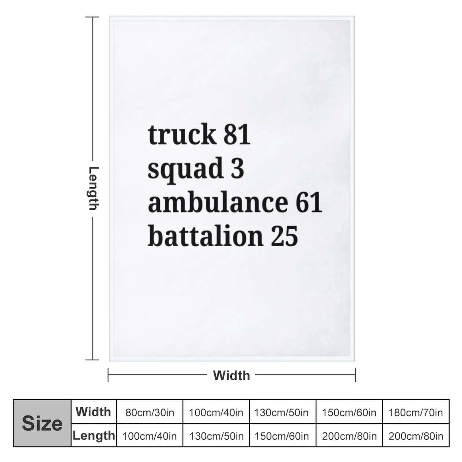 Chicago Fire truck 81, squad 3, ambulance 61, battalion 25 Throw Blanket Luxury Thicken halloween Blankets