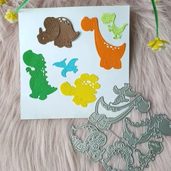 New 6 Pcs Dinosaurs metal cutting die mould scrapbook decoration embossed photo album decoration card making DIY handicrafts