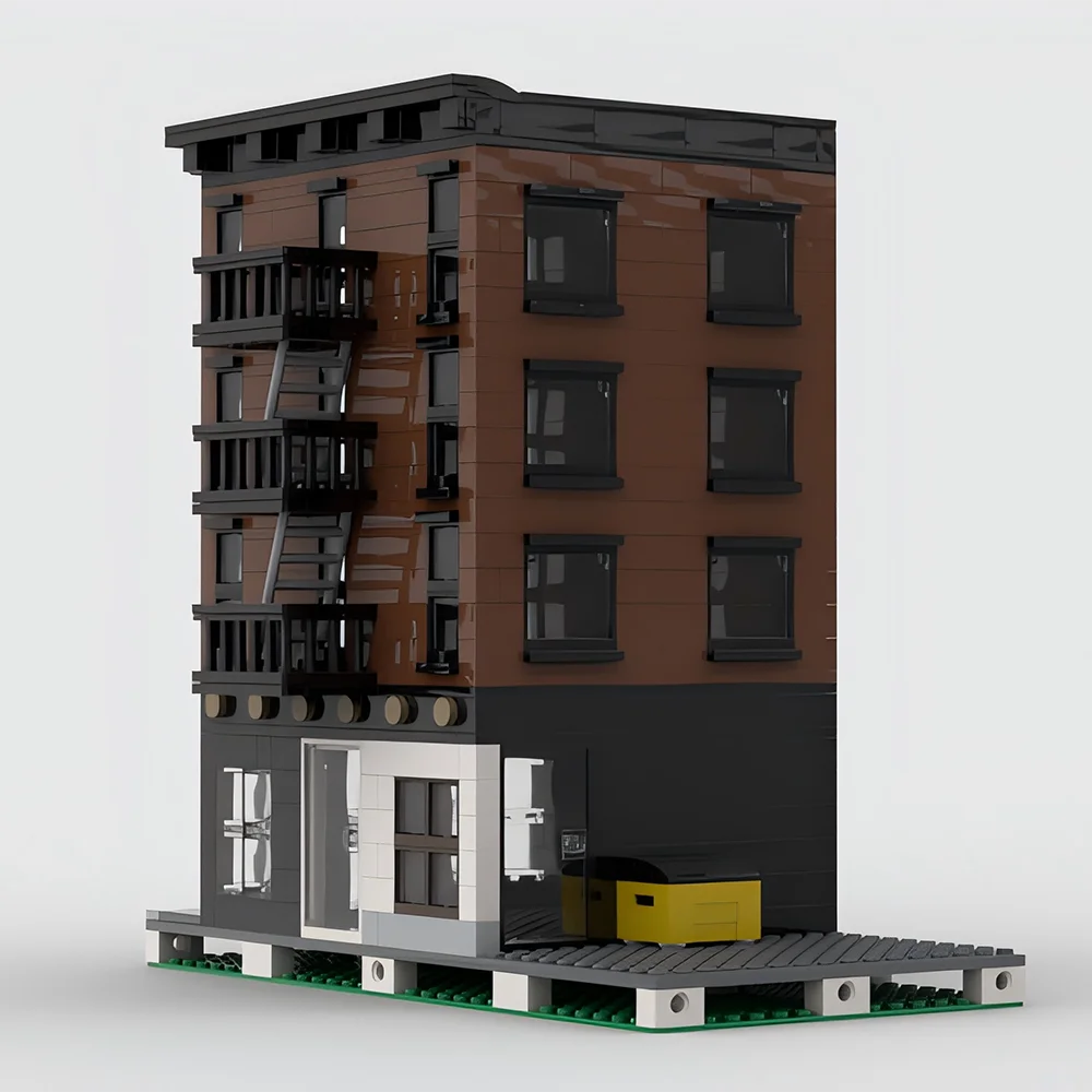 

Нью-Йоркский квартирный дом, вид на улицу, модель MOC, строительные кирпичи, модульные технологии, подарки, праздник, сборка, детские игрушки, костюм