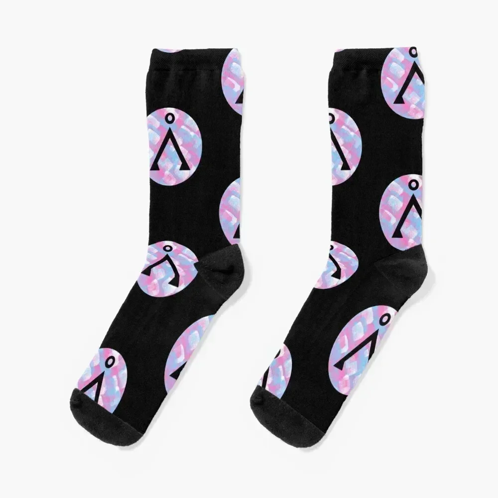 

Trans Flag Point of Origin Socks anti-slip gym cartoon snow Mens Socks Women's