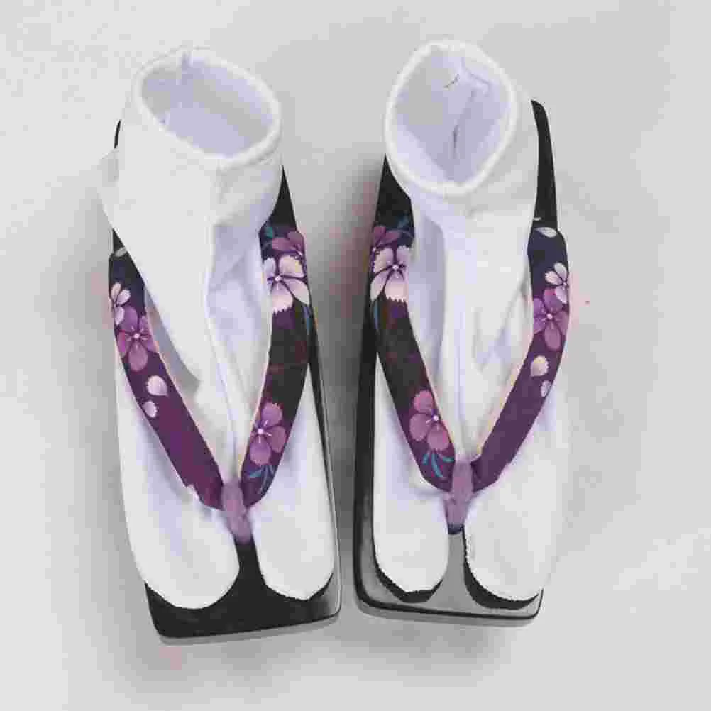 Socks for Men Japanese Toe-splitting Five Tabi Flop Running Kimono Clog White and Women