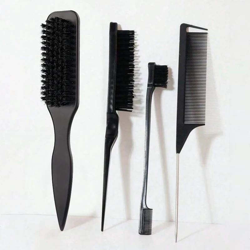 Bristle Slick Back haarborstel voor een gladde paardenstaartknot en het gladmaken van babyharen, losse haren, edge control - backcombing & teasing