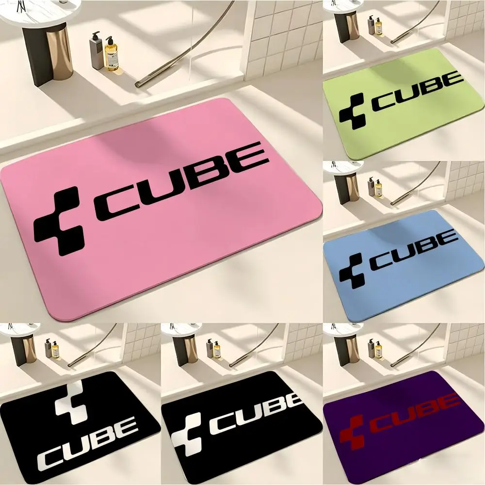 

Забавный ретро-коврик Cubee, впитывающий влагу, нескользящий, для ванных комнат, туалетов и санузлов