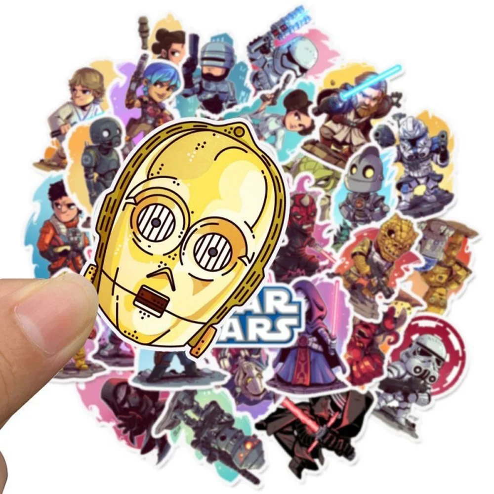 10/30/50/100PCS Disney Cool Star Wars Stickers Decal Kids Toy Laptop Skateboard Car Phone Motorcycle Anime Waterproof Sticker