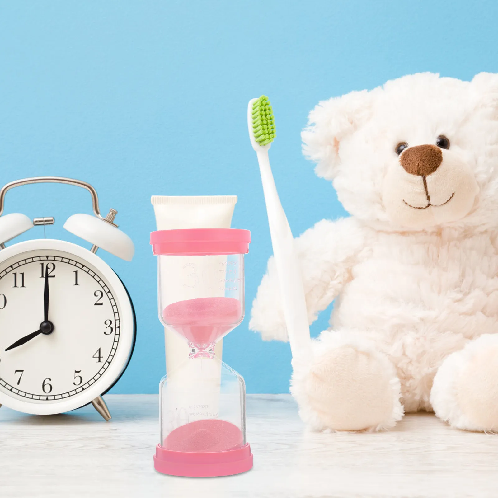 Creative Decorative Sand Clock Children Toothbrushing Timer Plastic Hourglass Desktop Ornament Functional Timing Tool Gift