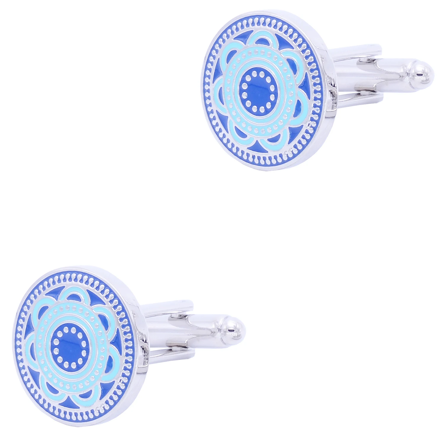 28 Designs Flowers Rainbow Cufflinks Men Square Circle Cylinder Cuff Links (2 Pairs / Lot)