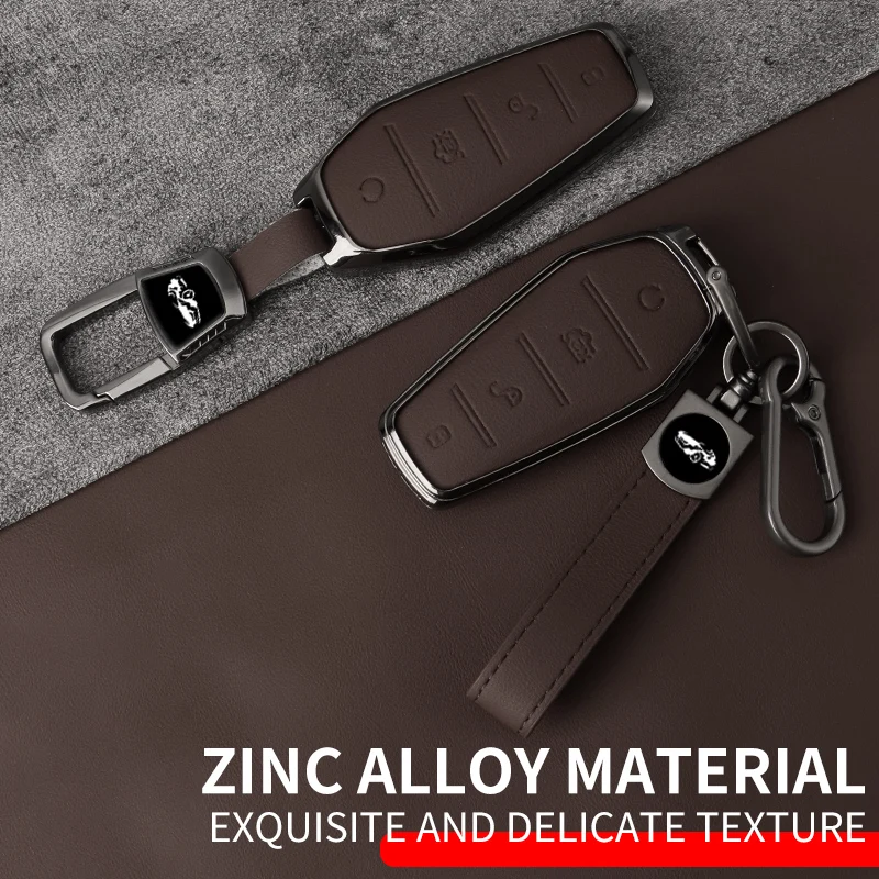 

Car Zinc Alloy Key Case Cover For BYD Han Ev Tang Dm/Qin PLUS/Song Pro/MAX/Yuan Dolphin E2 Protector Auto Key Car Accessories