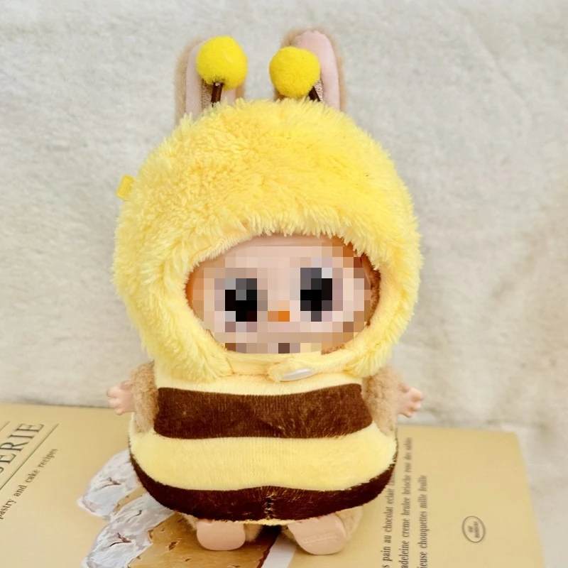 20cm Cute Mini Plush Doll's Clothes Outfit Accessories for La bubu Dolls Bee/Shark Suit Clothing Birthday Gift Kids Girl