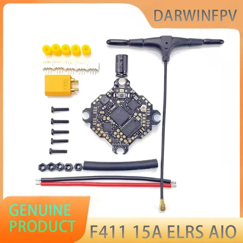 DarwinFPV ExpressLRS ELRS AIO F4 FC FPV Bluejay 2.4G Flight Controller Whoop Betaflight 15A OSD BEC 1-3S 4In1 ESC