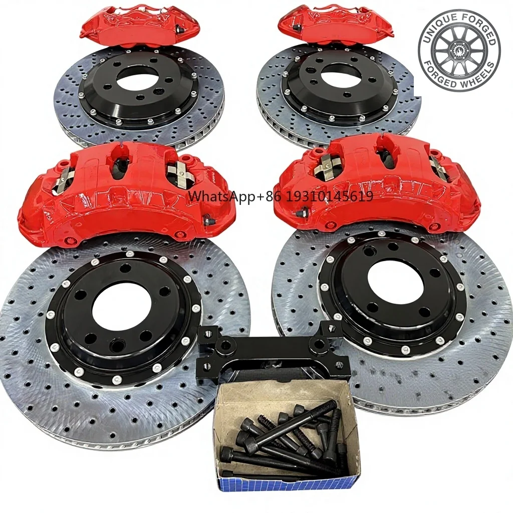 

26 Style 20z 6 Pot Silver Fish Bone Disc Brake Calipers Kit 380 405x34mm 6 Pistons Racing Retrofit Upgrade For Porsche Cayenne M
