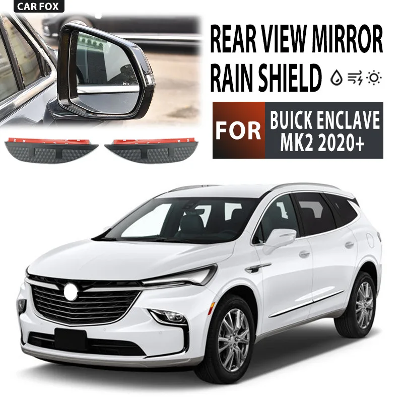 

For BUICK ENCLAVE 2008-2020 Car Rear View Mirror Rain Shield Protective Cover Sun Shade Car Styling Auto Accessories