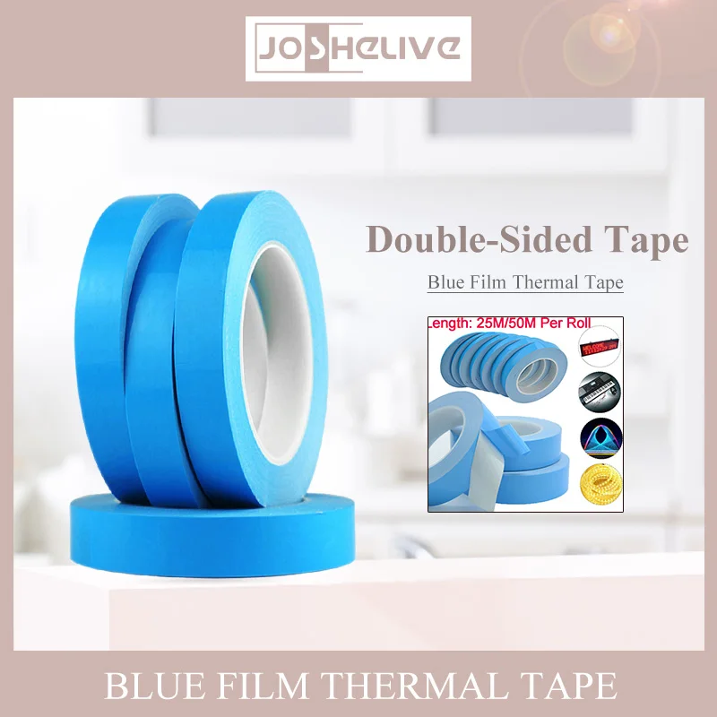 Thermal Tape 25M*0.2mm Insulating Heat Dissipation Tape Double Sided Thermally Conductive Tape For Chip PCB LED Strip Heatsink