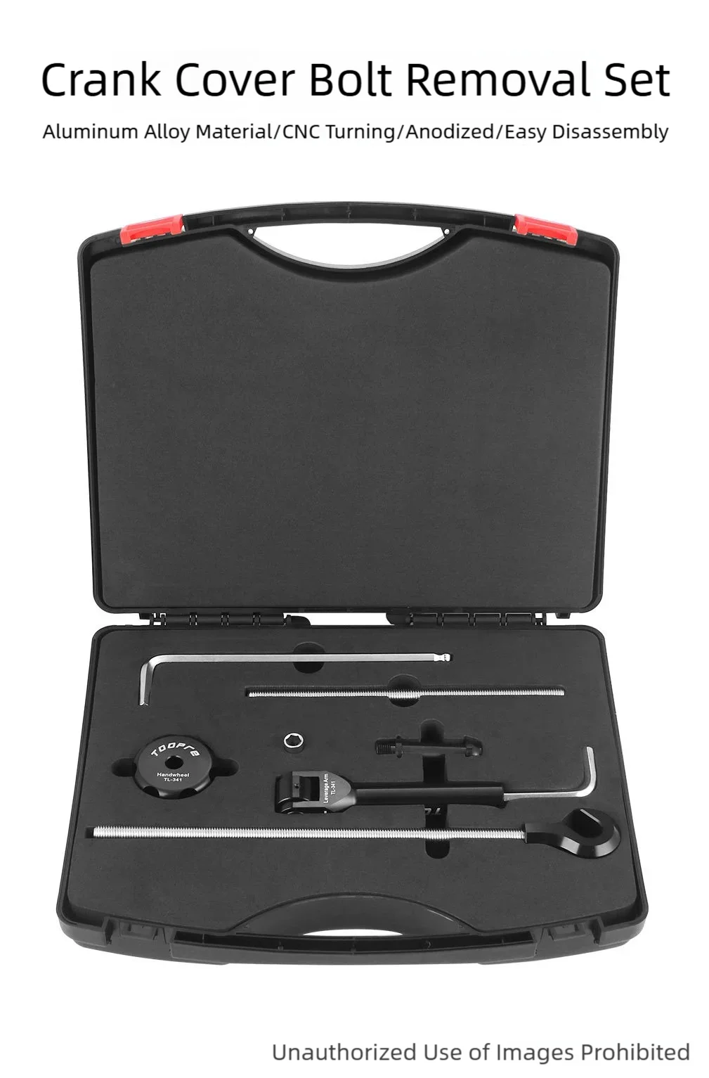  TOOPRE Fahrrad-Kurbeldeckel-Schraubenentferner-Werkzeugset Reparaturwerkzeugset für Mountainbikes 8/10mm Kurbelschrauben-Entfernungswerkzeuge – Detail 1