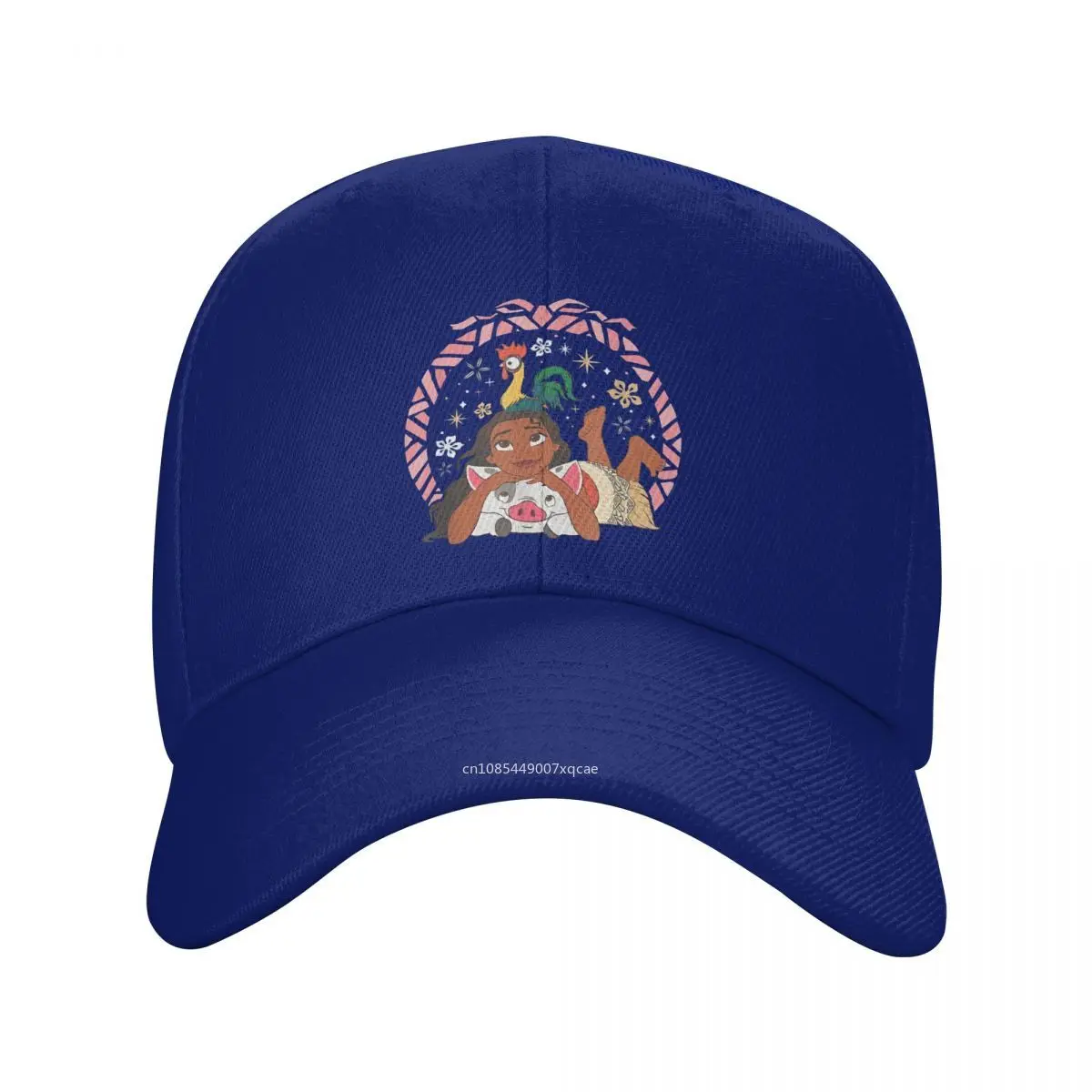 Princess Moana Hei Hei And Pua Holiday Hat Adult Fashion Dad Hat Sun Caps Sun Hats Breathable Polyester Baseball Cap Summer