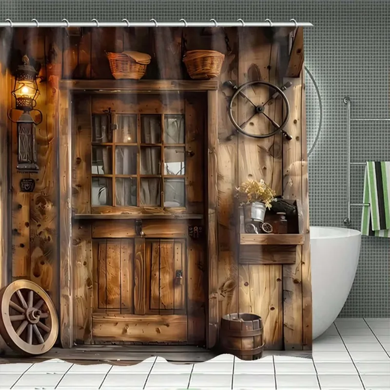 

Classic 3D digital printing home office hotel bathroom waterproof shower curtain