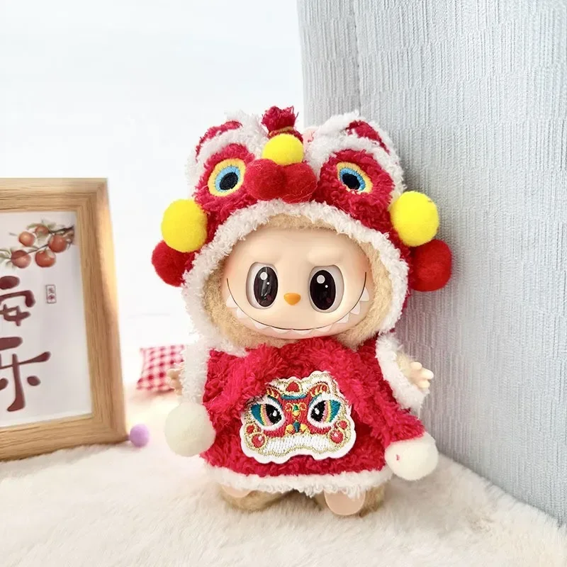 

Cute Fashion Plush Outfit Compatible with Labubu, Cartoon Rabbit Monkey Macaron Style Doll Clothes Accessories