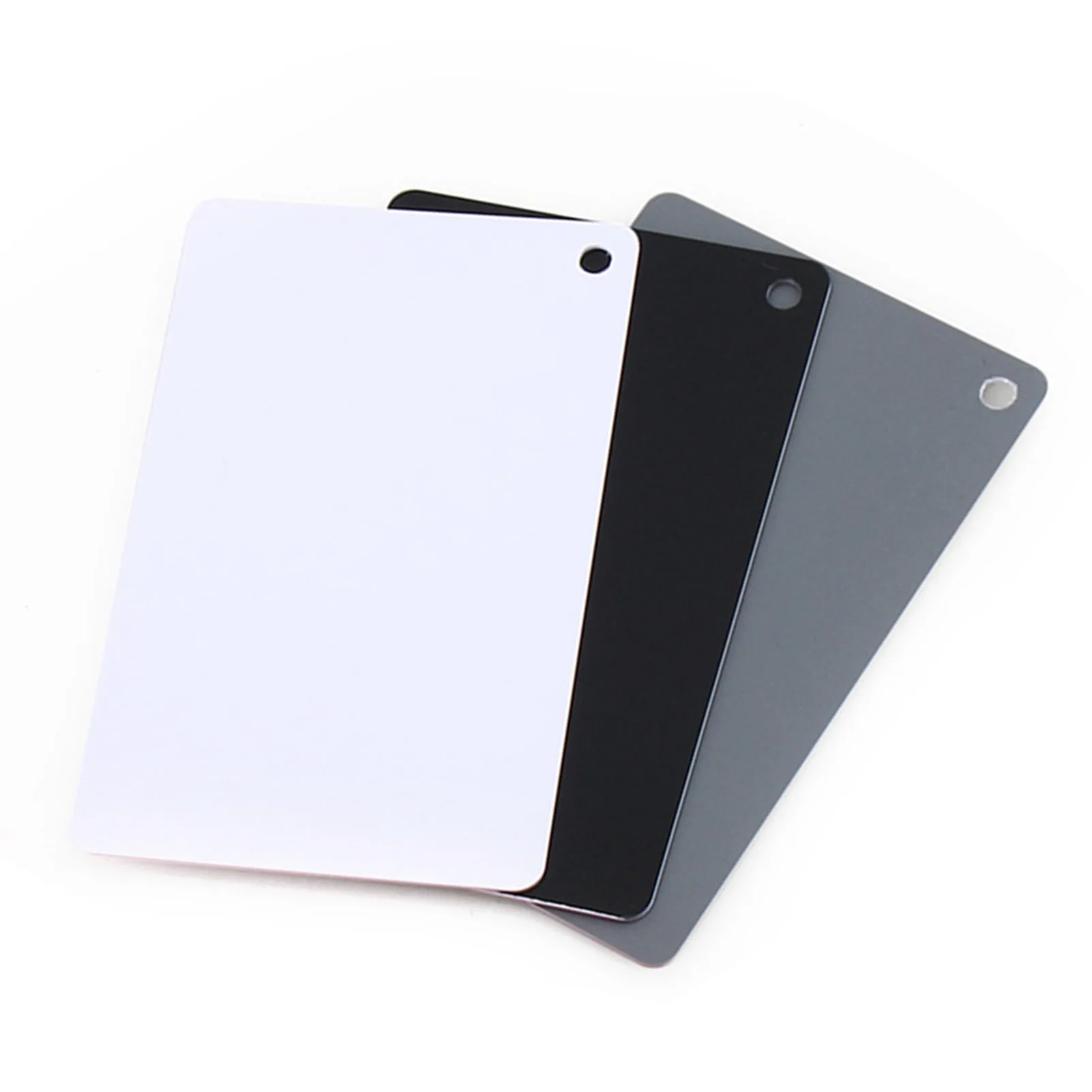 مجموعة بطاقات توازن ألوان التعرض للتصوير الرقمي ، بطاقة رمادية ، بطاقة توازن بيضاء ، 3 في 1 ، مجموعة بطاقات ، رمادي ، أبيض ، أسود