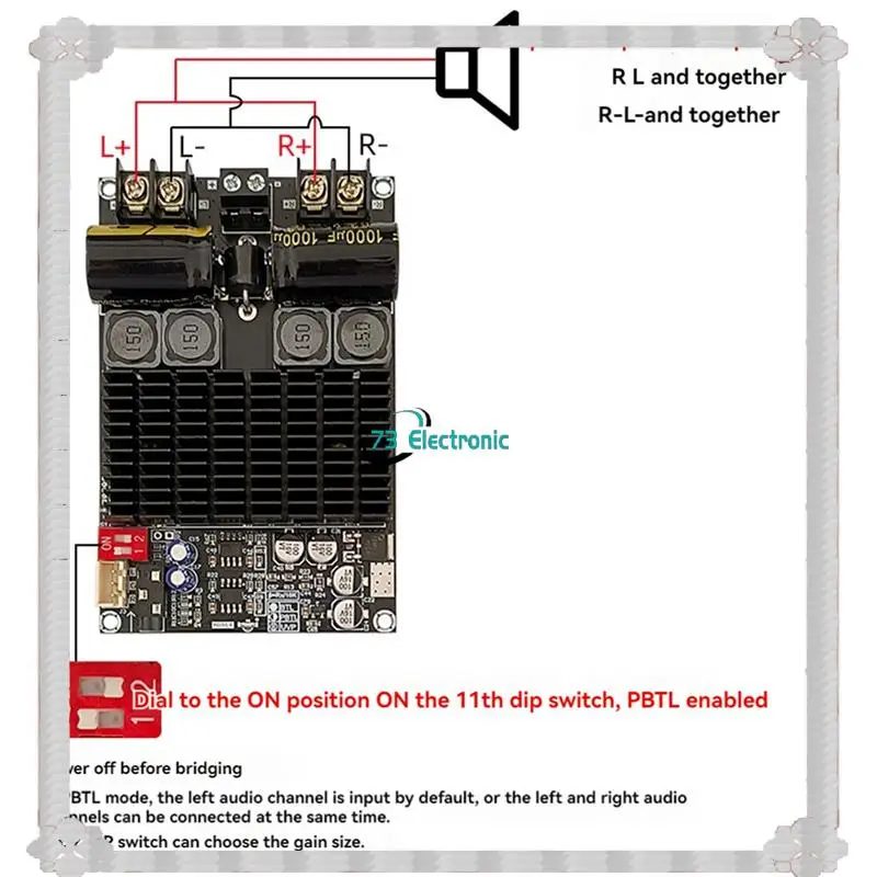 Modul Papan Amplifier Digital 2X Pengiriman 24 Jam 2001 Pure Rear Stage High Power TPA3221 Stereo 100Wx2 Bridge Mono 200W