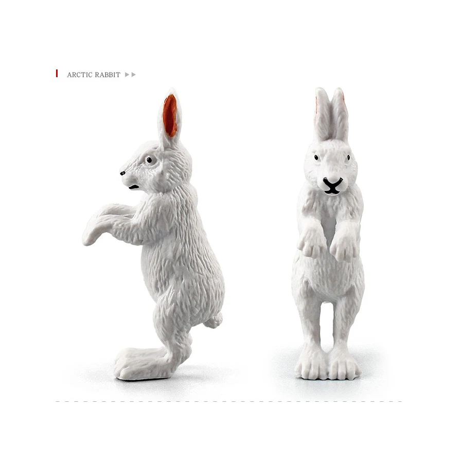 Realistische Eisbärtiere Modellfiguren Spielzeug Arktische Tierfiguren Eisbär Rentier Siegel Wolf Kaninchen Polarfuchs Iglu 10 Stück – Detail 11
