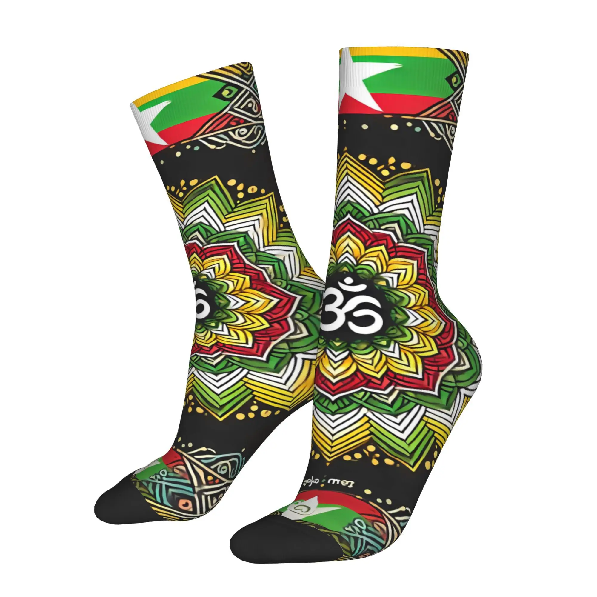

Mandala Indian Lotus Sock Printed Man Polyester Fashion