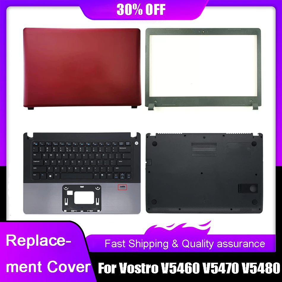 New Laptop LCD Back Cover For Dell VOSTRO V5460 V5470 V5480 5460 5470 5480 5439 Front Bezel Palmrest Upper Bottom Case Grey Red