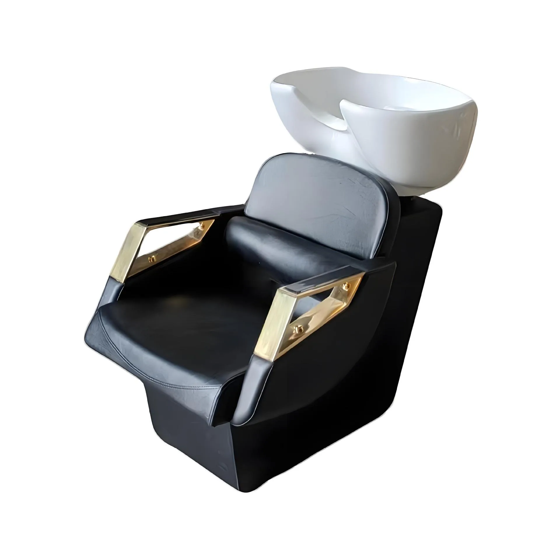 Sitting Shampoo Bed Hair Salon Semi-reclining Flush Shampoo Bed with Armrest Shampoo Chair