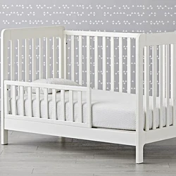 Quality Pine wood baby crib 4 in 1 baby cot easy to convert to toddler bed