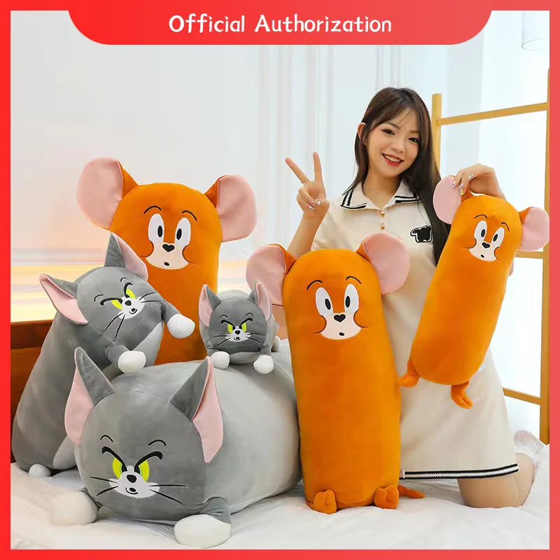 60CM-150CM Tom and Jerry Plush Toy Cute Cartoon Mouse Stuffed Doll Anime Cat Collection Memorable Souvenir Kawaii Birthday Gift