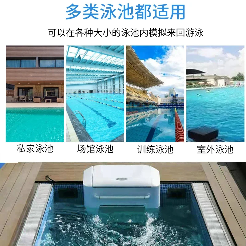 counter-current trainer infinity swimming pool laminar flow thruster intelligent remote control wall-mounted water treadmill