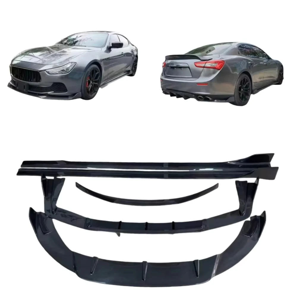 Apply to Maserati Ghibli Carbon Fiber Front Spoiler,Suitable for Maserati Ghibli Carbon Fiber Body Kit,Ghibli  Fixed Wing