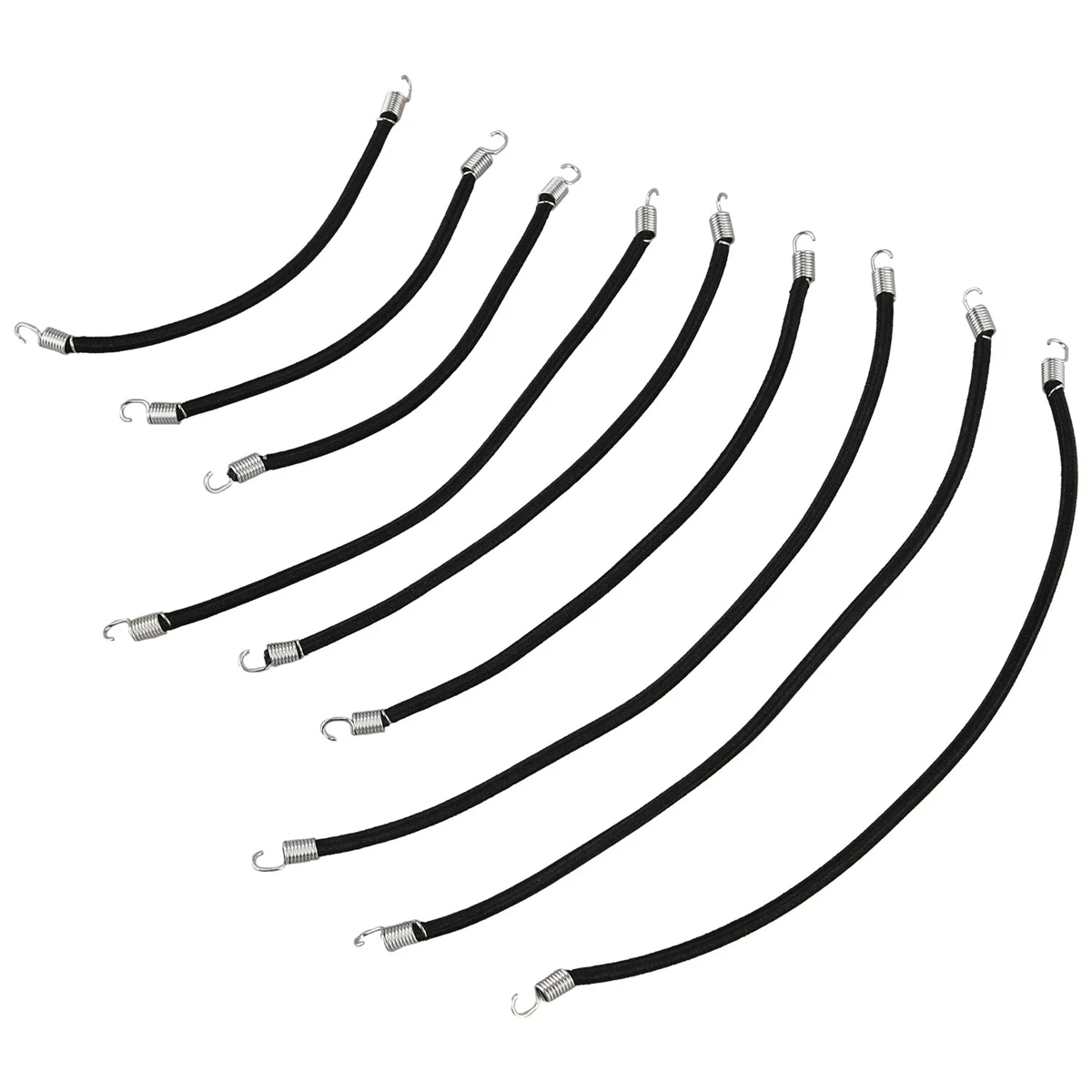 MP-9개 탄성 루프랙 로프 수하물 끈 & 1개 금속 오일 드럼 연료 탱크 컨테이너 RC 자동차 장식 액세서리