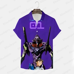 Camisetas Neon Genesis Evangelion masculinas, tops de hip hop, roupas estilo Harajuku, streetwear Y2K, presente anime, camisas da moda, novas