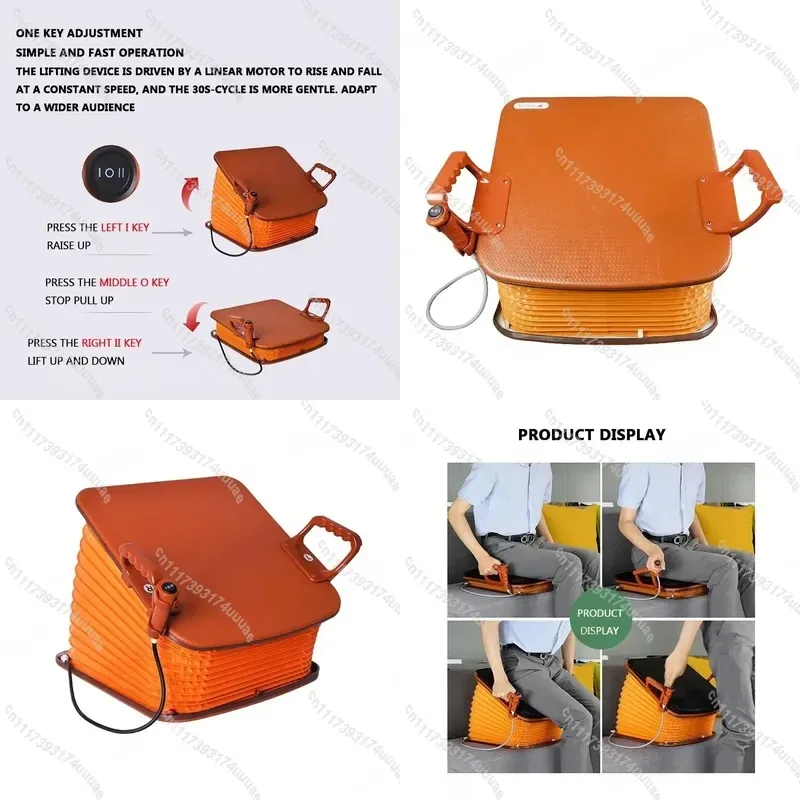 Electric Lift Cushion for Elderly Portable Stand Up Assist Seat Pad Mobility Aid Chair Support