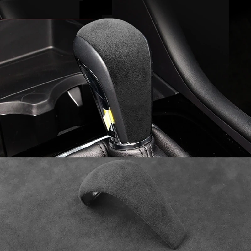 Suede Accessories for Mazda 3 Axela CX30 CX-30 2020 2021 Gear Shift Knob Cover Protector Trim Gear Head Decor Patch