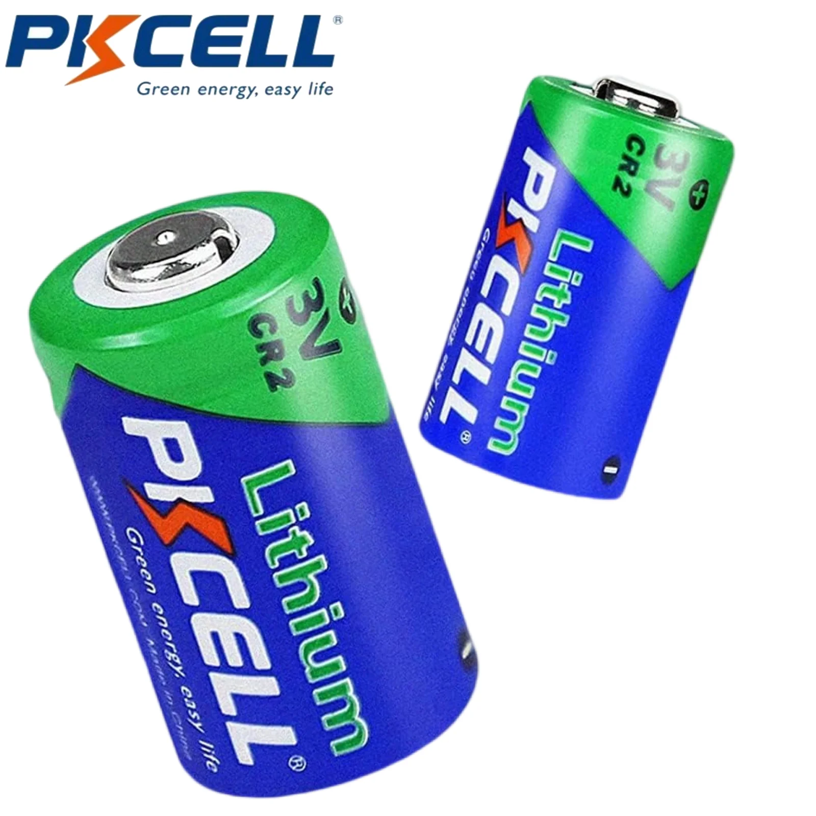 2PC PKCELL CR2 3V Lithium Photo Battery Non-Rechargeable 1CR2 DLCR2 5046LC CR15H270 Lithium Battery Use For Alarm Detectors