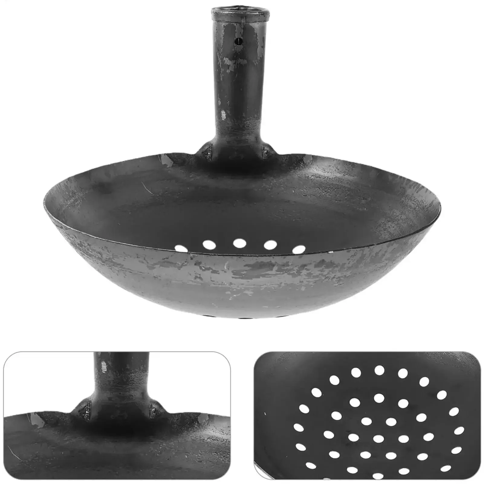 Garden drain shovel with holes Outdoor debris and leaf removal tool Iron Dung Cleaning Ladle Shovel Garden Muck Sifting Scoop