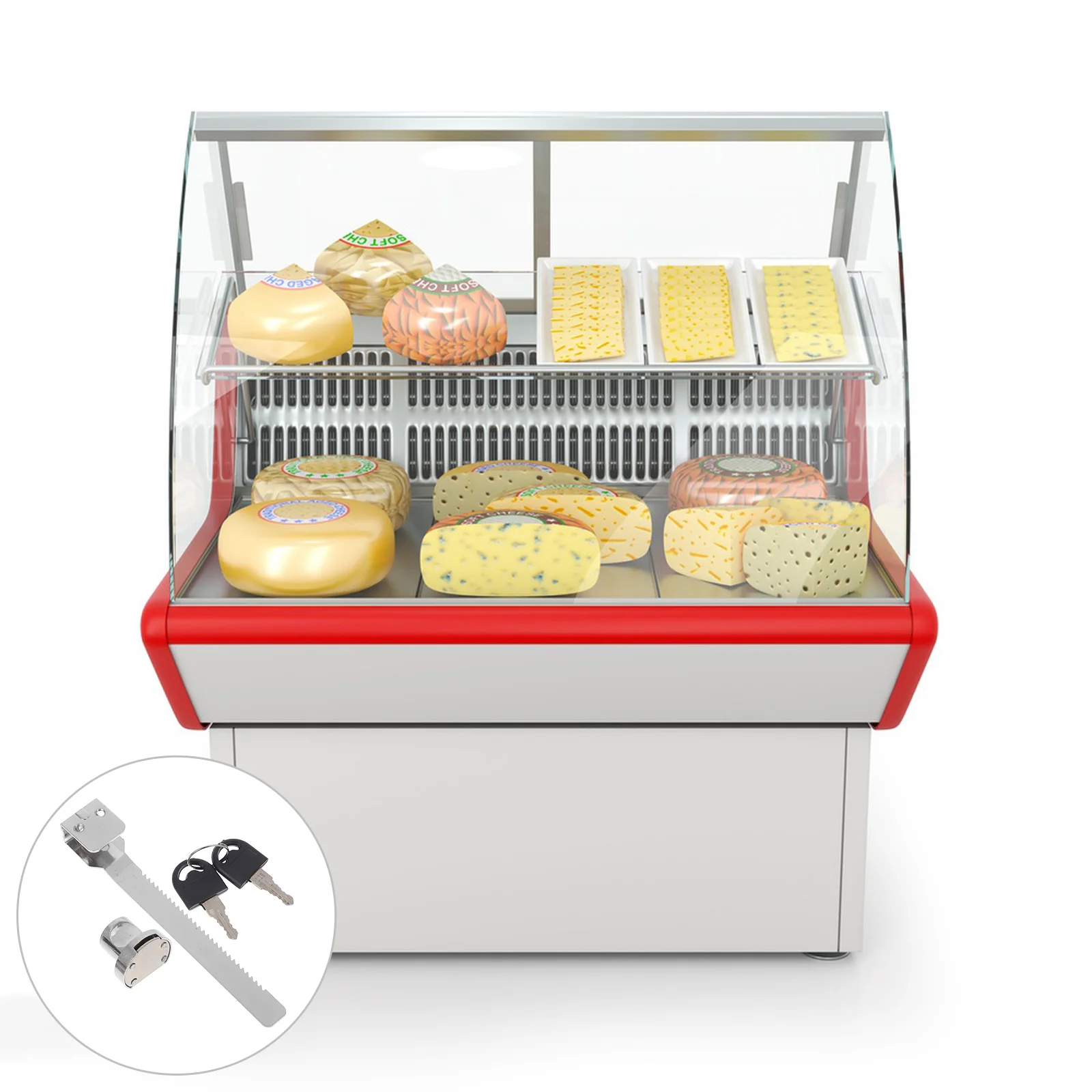 

1 set 1 Set Sturdy Ratchet Easy Installation Security With Key For Cases Showcase Cabinet Sliding Door Closet Display Case Glass