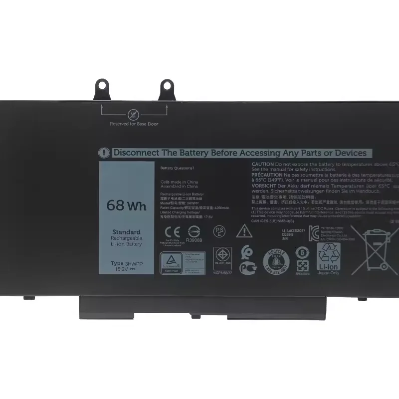 15.2V 4250mAh 3HWPP for DELL Latitude 5401 5410 5411 5501 5510 5511 Precision 3541 3551 Inspiron 7706 2-in-1 Inspiron 17 7500